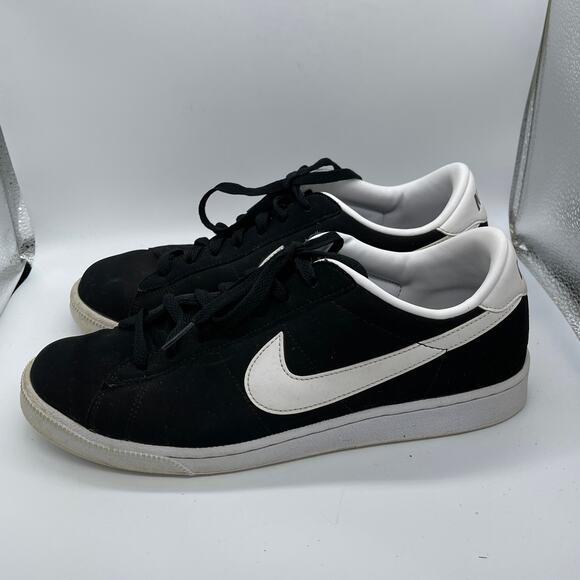 Nike Shoes Mens Classic Tennis Sneaker 312495-011 Black Leather Lace Up Size 9.5 - Picture 5 of 9